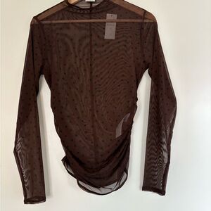 Abercrombie & Fitch Paloma Long-sleeve Mesh Top